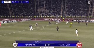 世界杯官方平台下载-法兰克福2-3遭卡拉巴赫读秒绝杀被提前淘汰，卡米洛-杜兰梅开二度