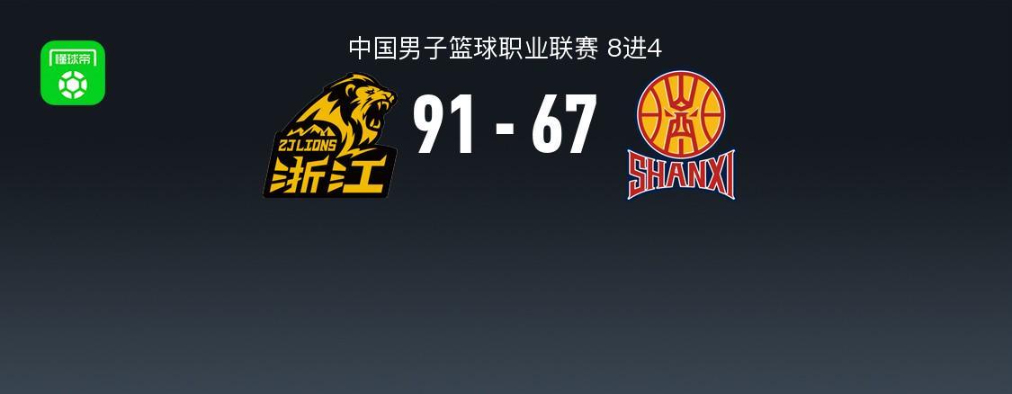CBA战报:广厦91-67大胜山西,巴里-布朗32+1+5